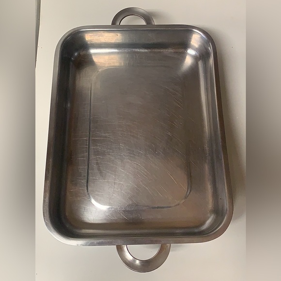Vtg DANSK INTERNATIONAL Korea Handled Rectangular Stainless Steel Roasting Pan - Picture 5 of 16